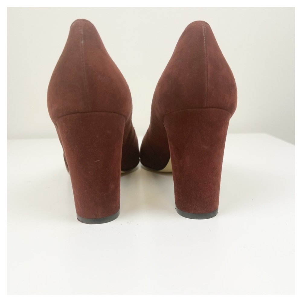 Walter Steiger Burgundy Suede Heels Size 10 - Picture 5 of 9